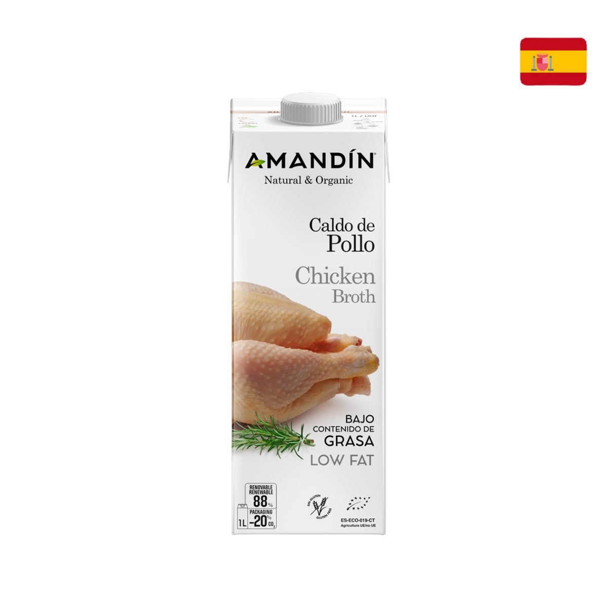 Amandin Organic Chicken Broth (1L)