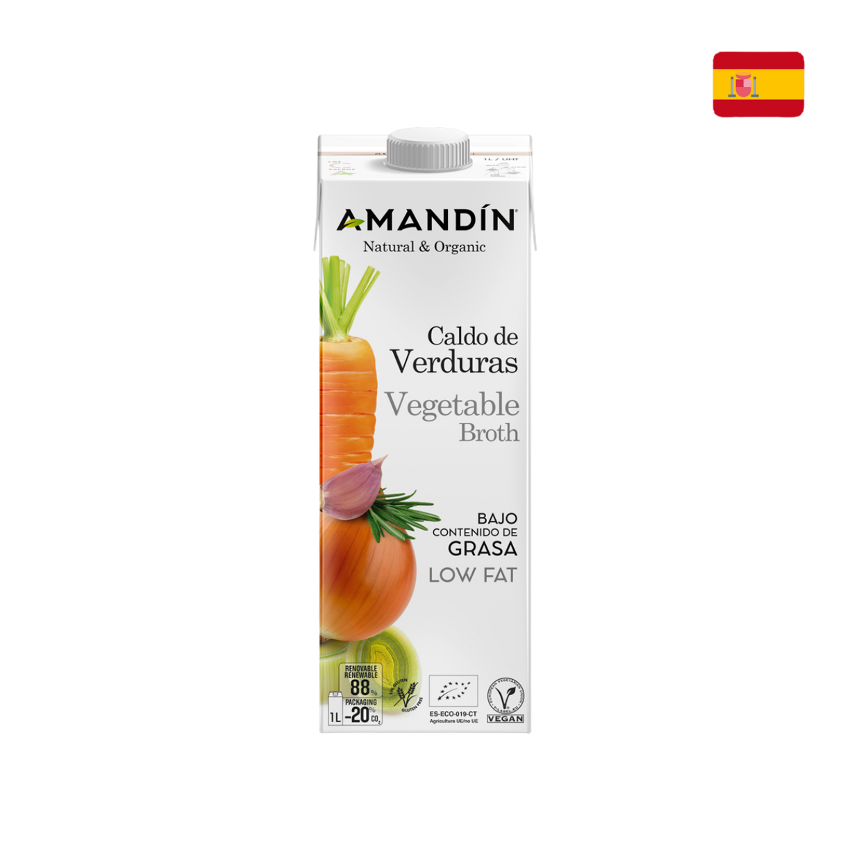 Amandin Organic Vegetable Broth (1L)