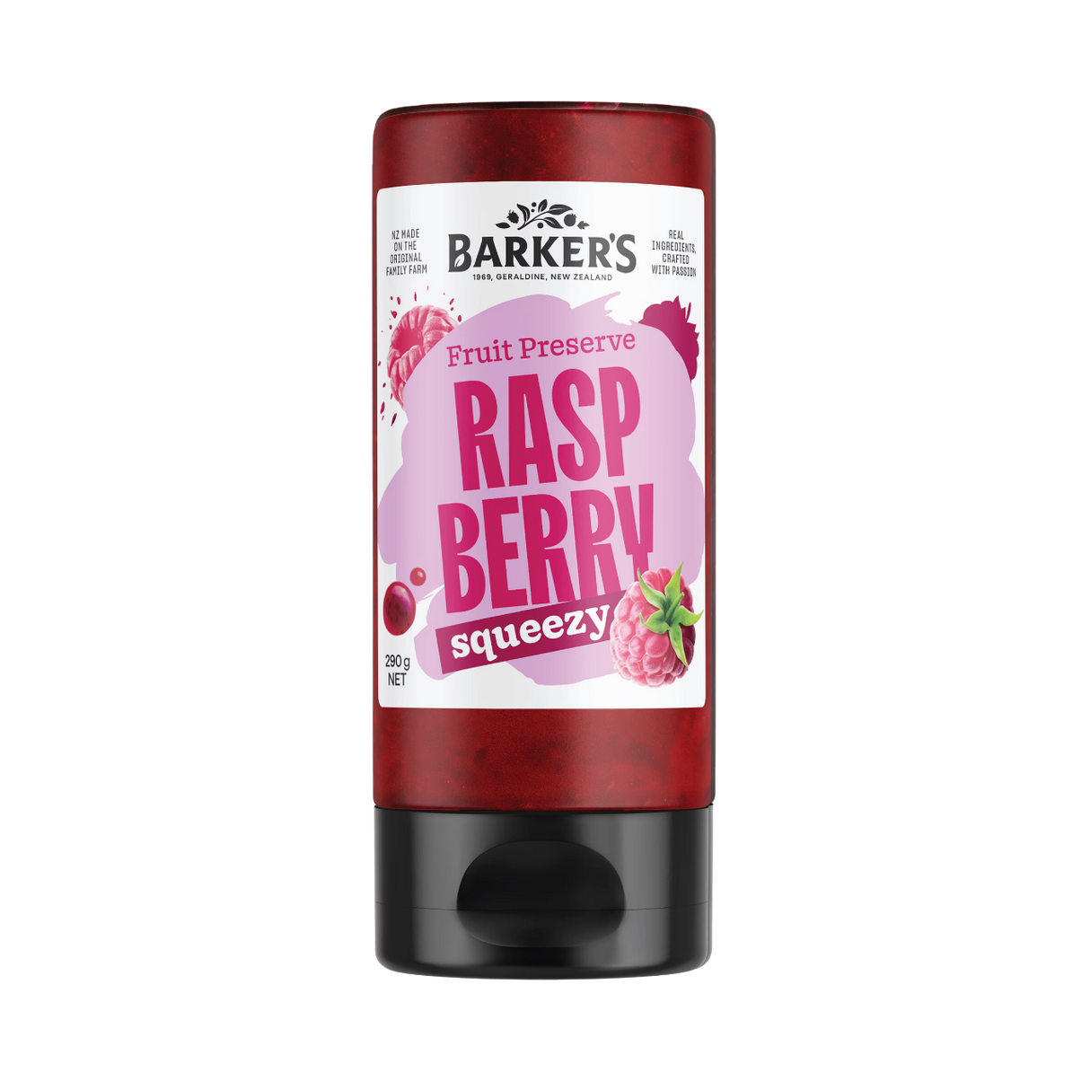 Barker's Raspberry Squeezy Jam (290ml)