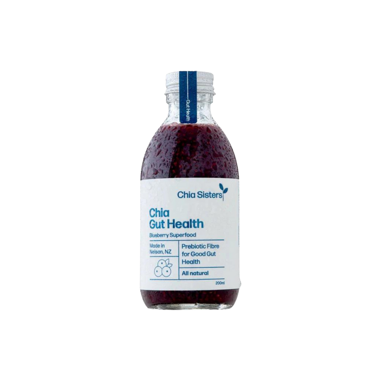 Chia Sisters Chia Gut Health, Blueberry (200ml)