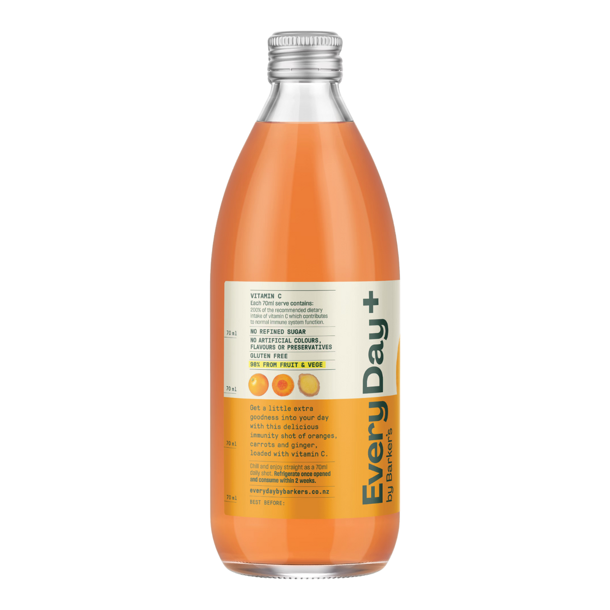 EveryDay+ Orange, Carrot & Ginger Immunity Daily Shot (490ml)