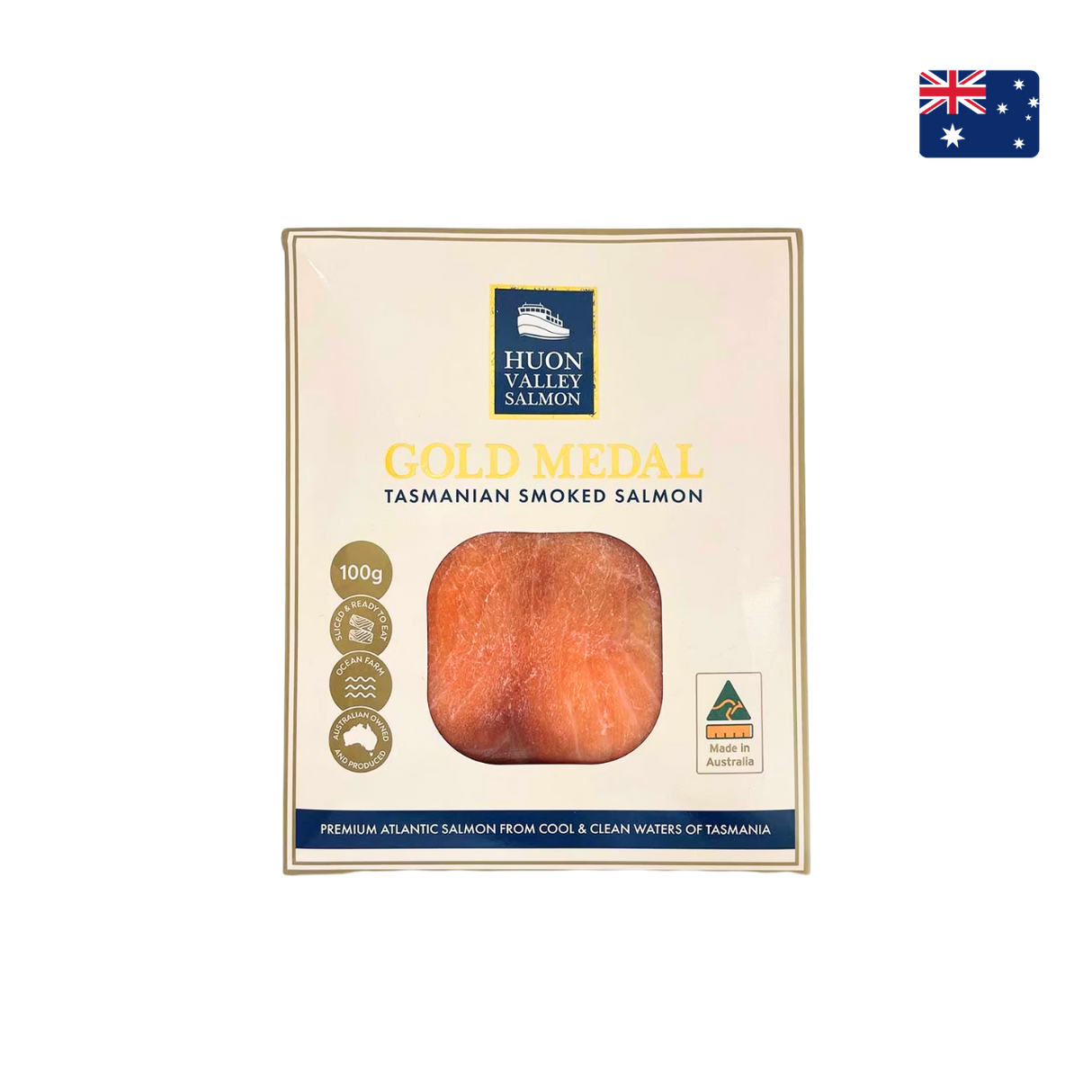 Huon Valley Salmon - Tasmanian Smoked Salmon (Frozen, 100g)