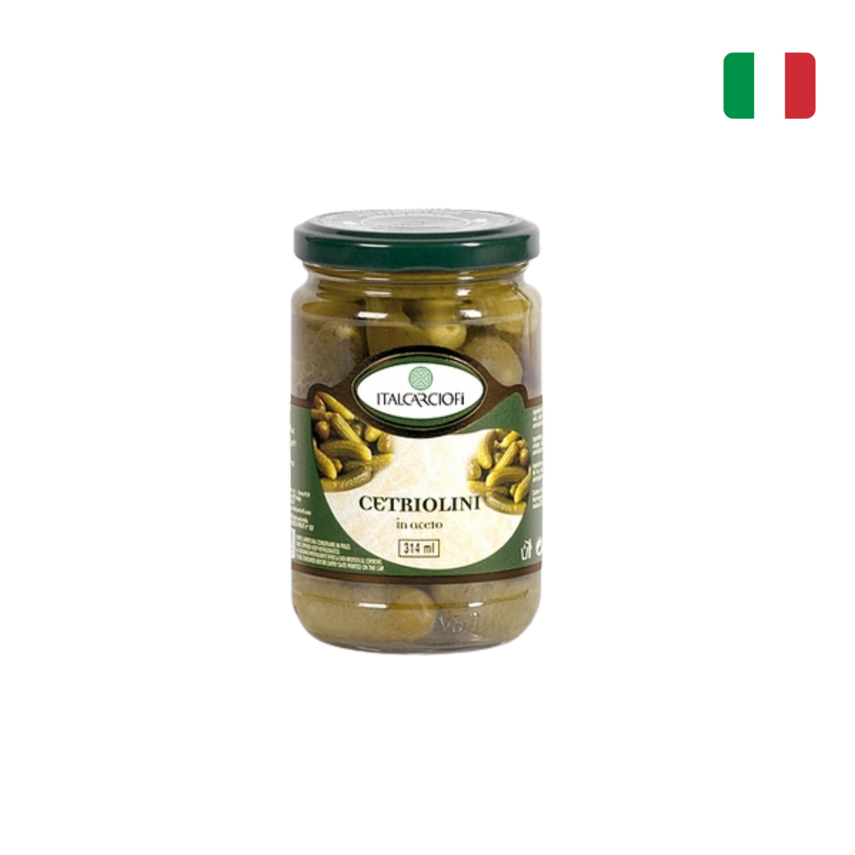 Italcarciofi - Gherkins/Ceteriolini in Vinegar (314ml)