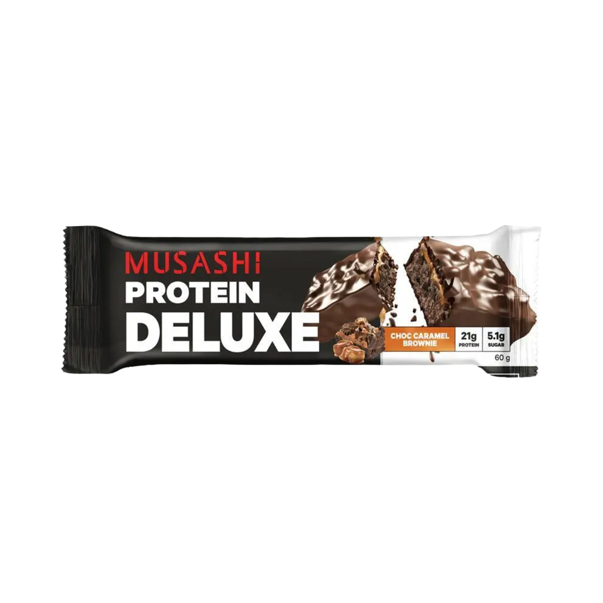 Musashi Deluxe Protein Bar (Caramel Brownie, 60g)