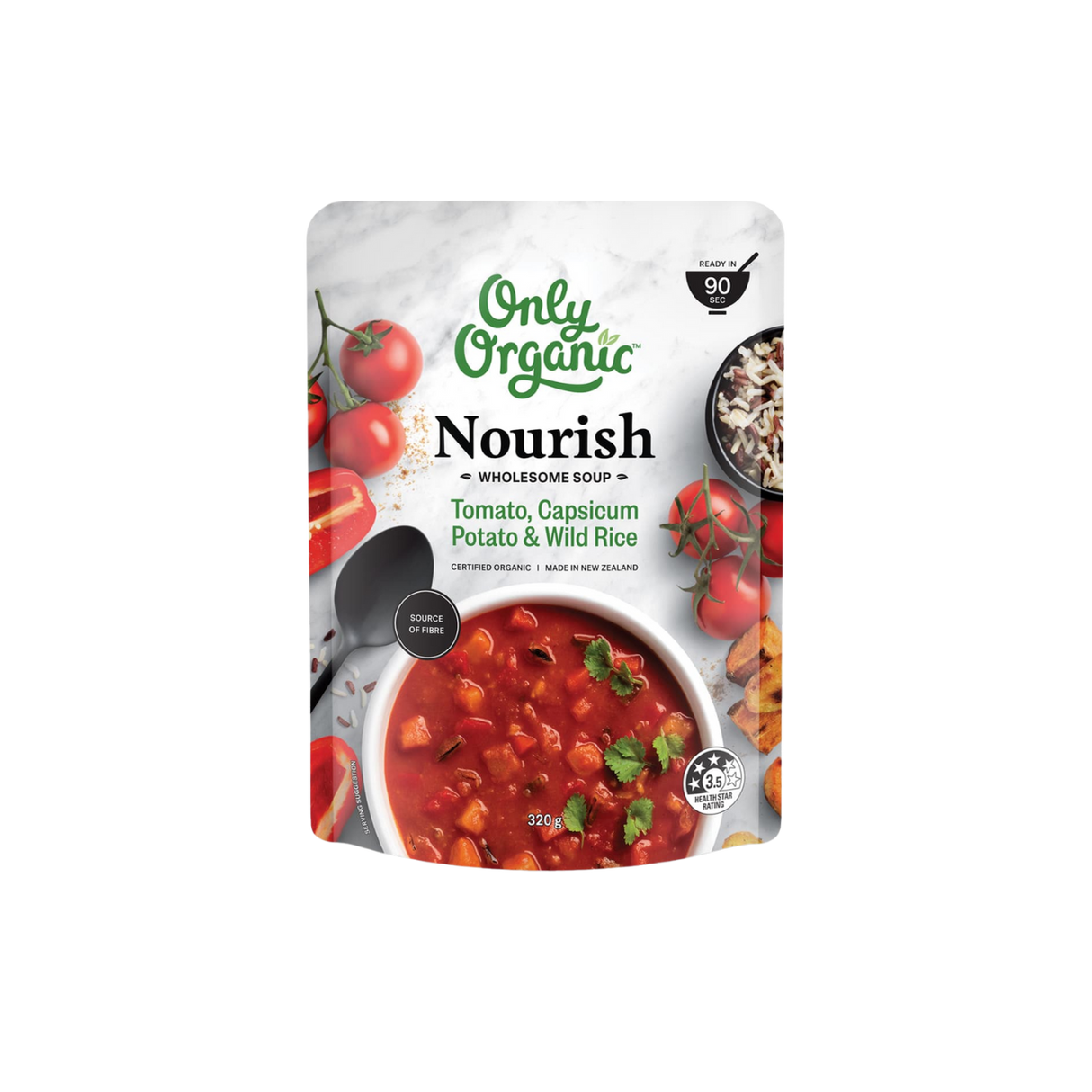 Only Organic Tomato, Capsicum, Potato & Wild Rice (320g)