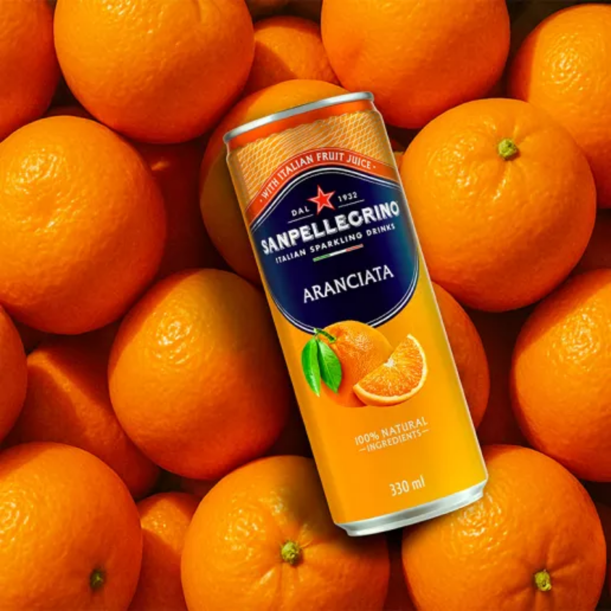 San Pellegrino Italian Sparkling Drinks (Orange flavor, 330ml)
