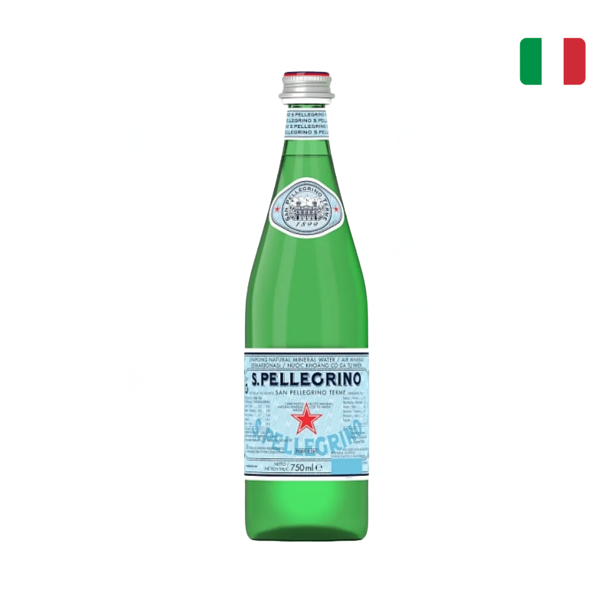 San Pellegrino Mineral Sparkling Water (Glass Bottle, 750ml)