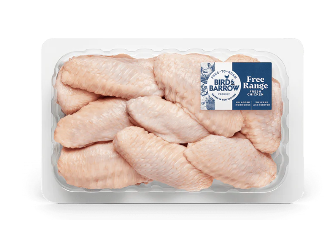 Bird & Barrow Free Range Chicken Mid Joint Wing (Frozen, 400g)