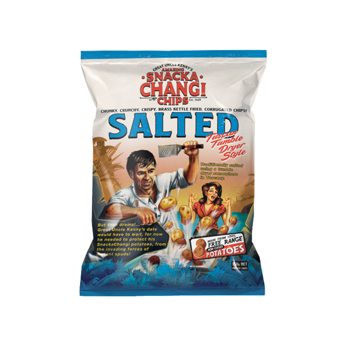 Snacka Changi Chips Salted Kettle Fried Potato Chips (150g)