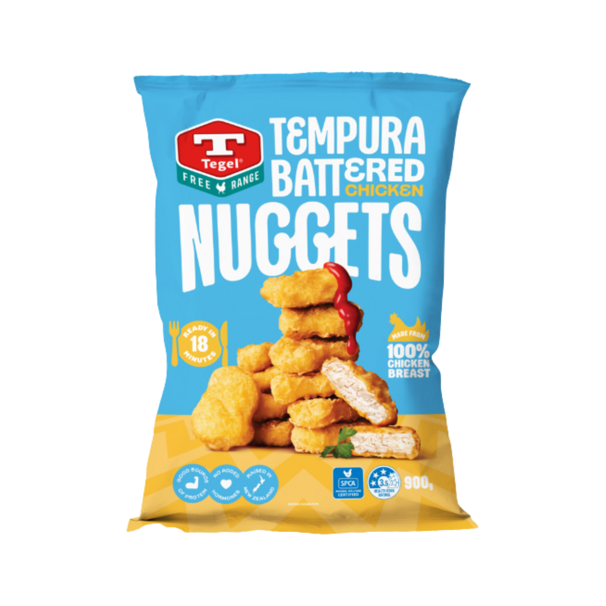 Tegel Free RangeTempura Battered Chicken Nuggets (Frozen, 900g )