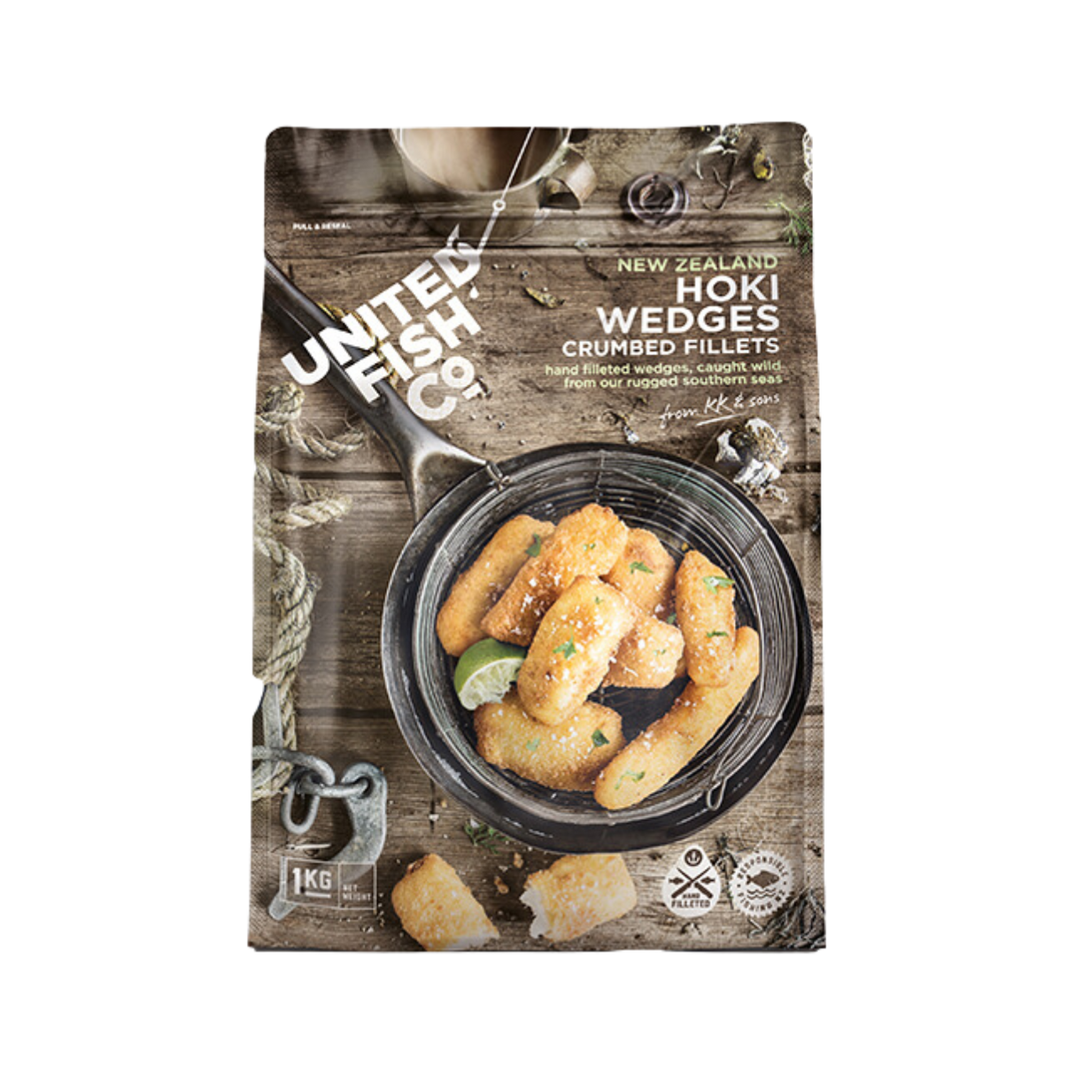 United Fish Co. Hoki Wedges Crumbed Fillets (Frozen, 1kg)