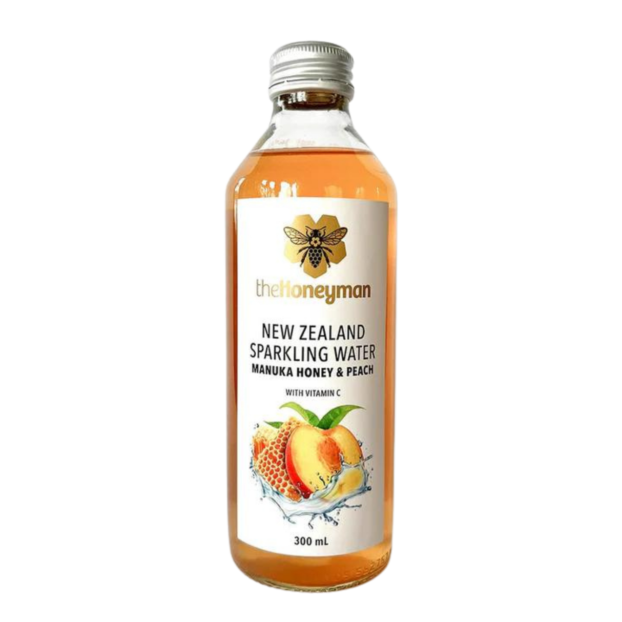 The Honeyman Manuka Honey & Peach Sparkling Water (300ml)