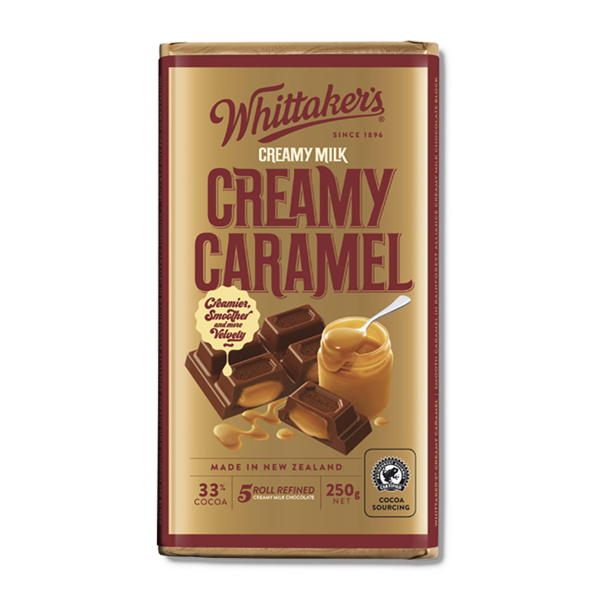 Whittaker's Creamy Caramel Milk Chocolate Block (250g)
