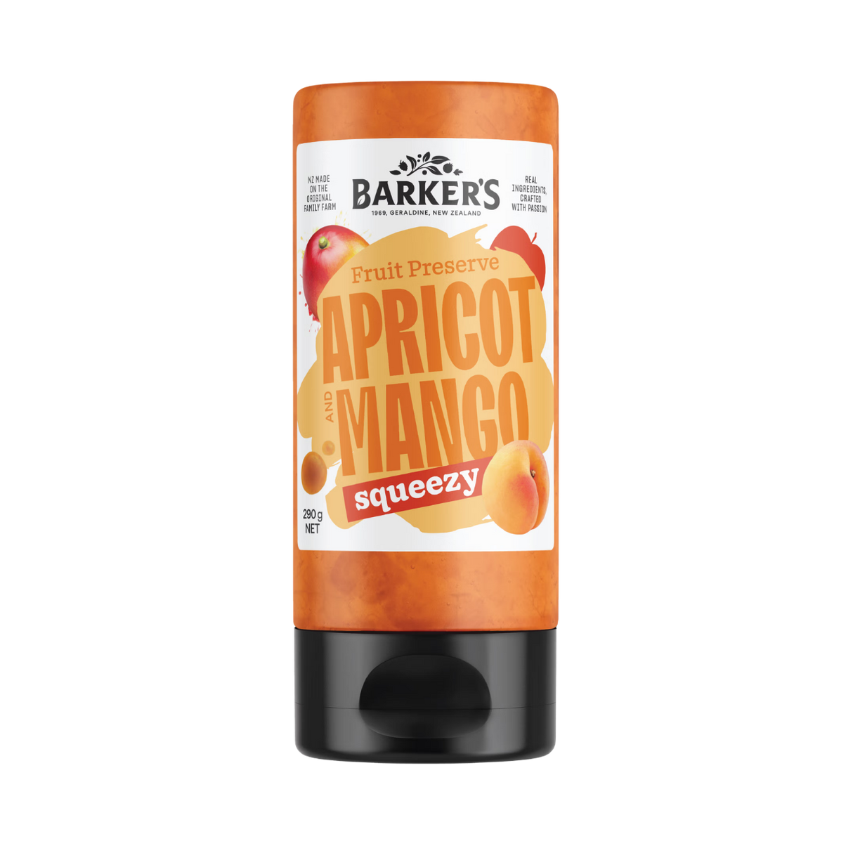 Barker's Apricot & Mango Squeezy Jam (290ml)