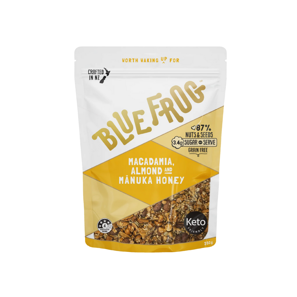 Blue Frog Keto - Macadamia, Almond and Manuka Honey Granola (350g)