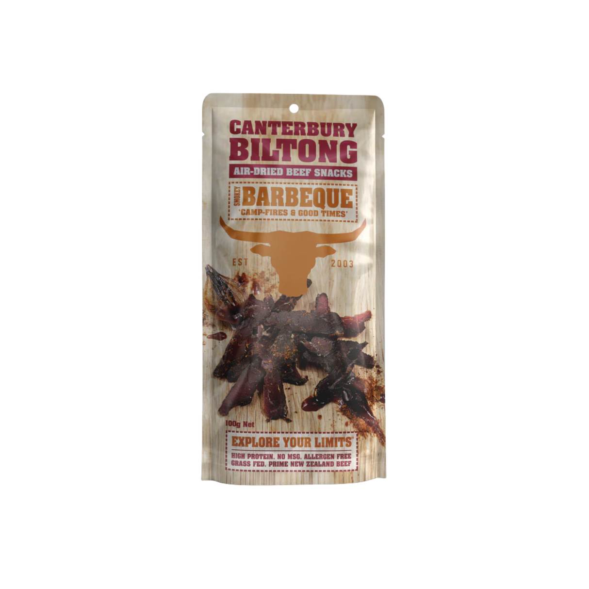 Canterbury Biltong Smokey BBQ Beef Snacks (100g)