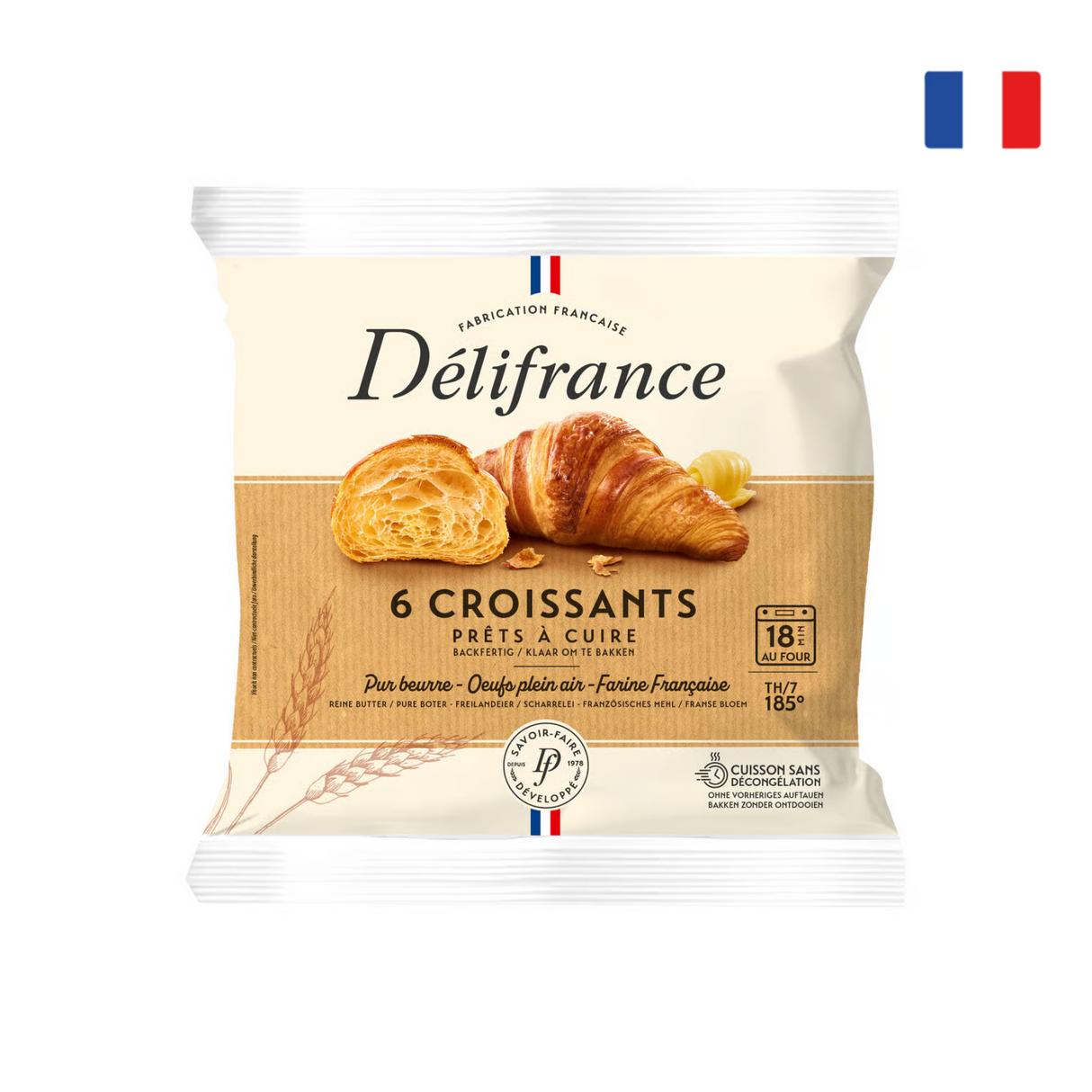 Delifrance Butter Croissant (Frozen, 6pcs)