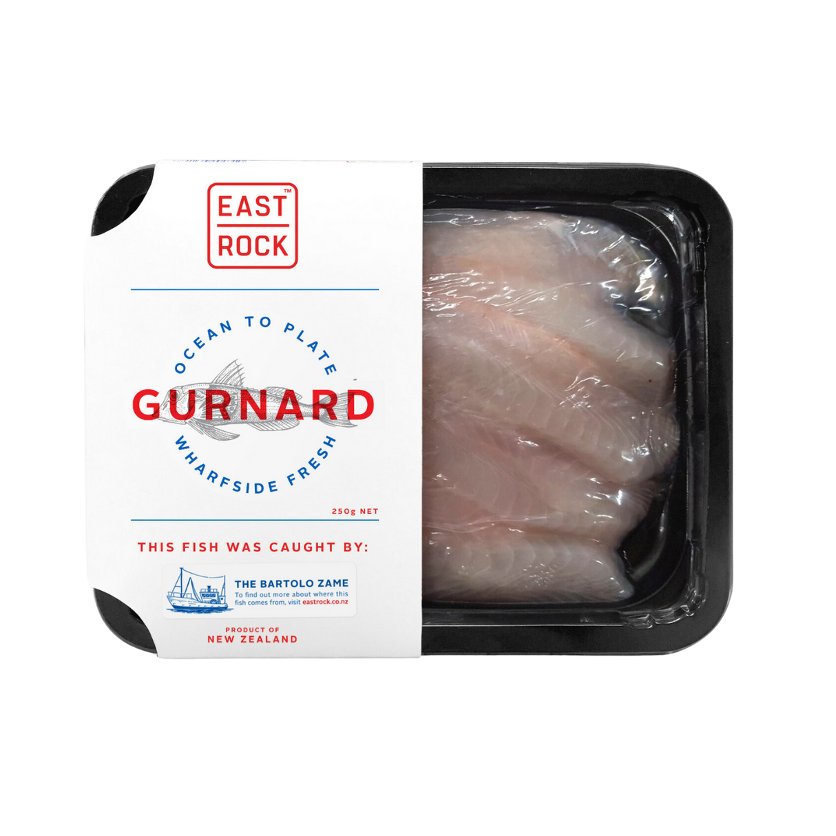 East Rock Gurnard Fillets (Frozen, 250g)