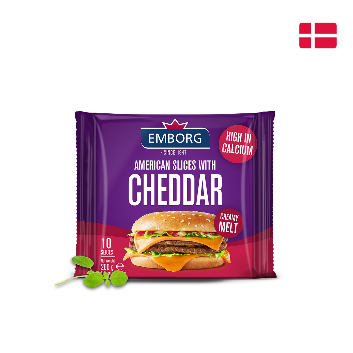 Emborg - American Cheddar Cheese Slices (Chilled, 200g)