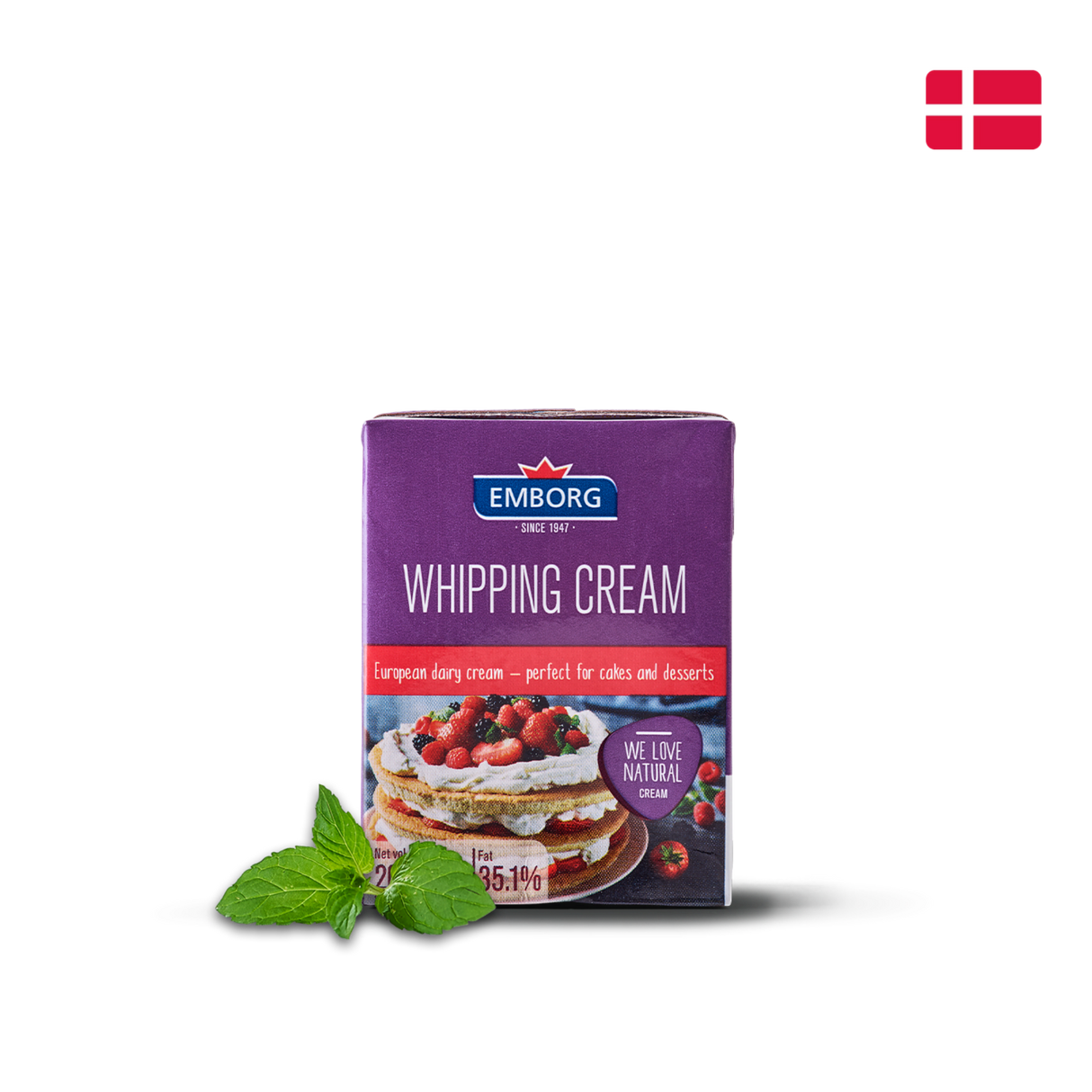 Emborg Natrual Whipping Cream (Chilled,200ml)