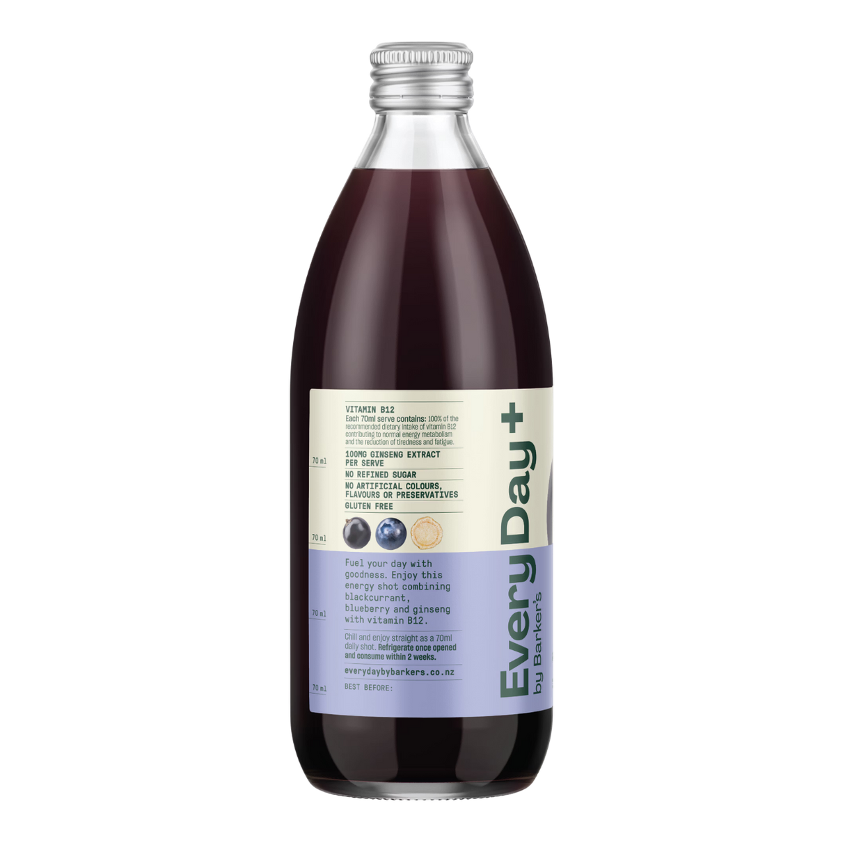 EveryDay+ Blackcurrant, Blueberry & Ginseng Energy Daily Shot (490ml)
