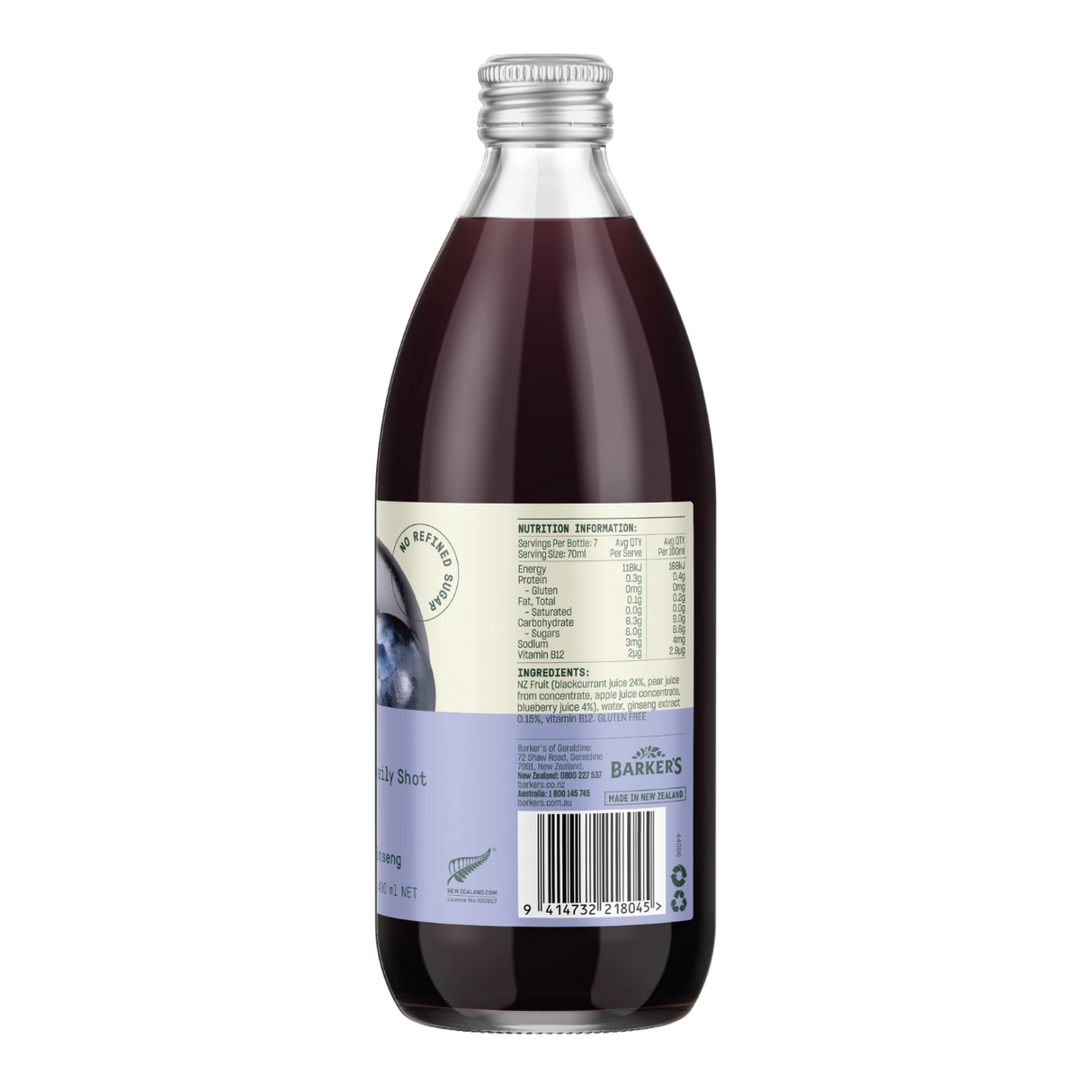 EveryDay+ Blackcurrant, Blueberry & Ginseng Energy Daily Shot (490ml)