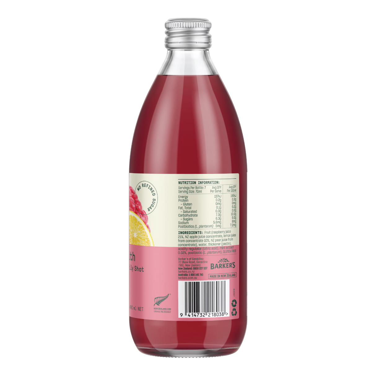 EveryDay+ Raspberry, Lemon & Mint Gut Health Daily Shot  (490ml)