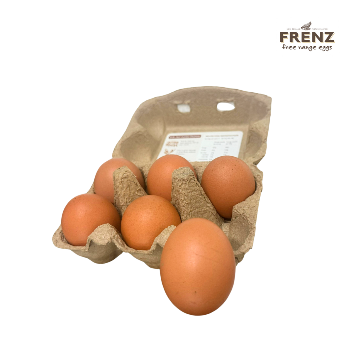 FRENZ Organic Free-Range Eggs (XL, 6 pack)