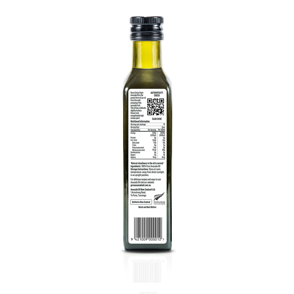 Grove Extra Virgin Cold Pressed Avocado Oil (Classic, 250ml)