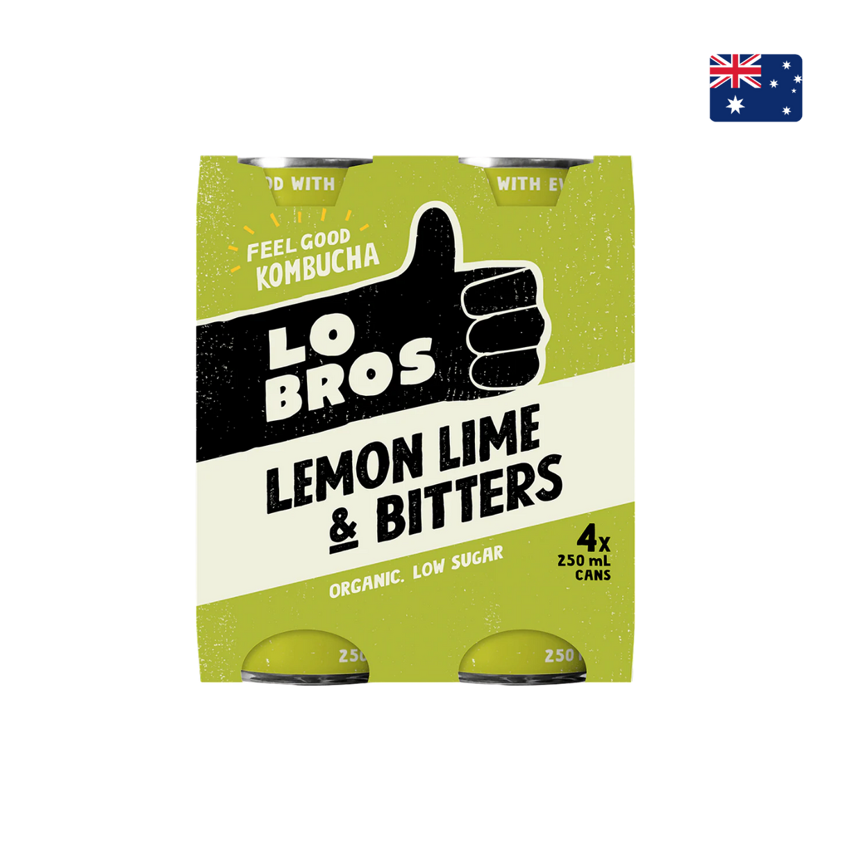 Lo Bros - Organic Kombucha Lemon, Lime & Bitter  (4 x 250ml)