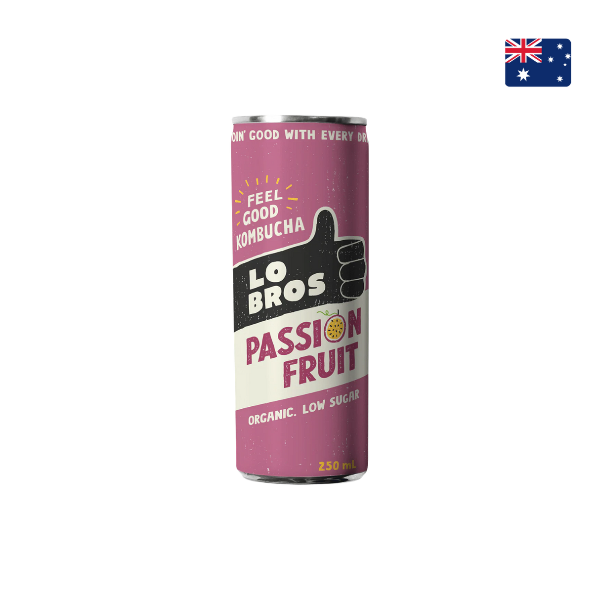 Lo Bros - Organic Kombucha Passionfruit (4 x 250ml)