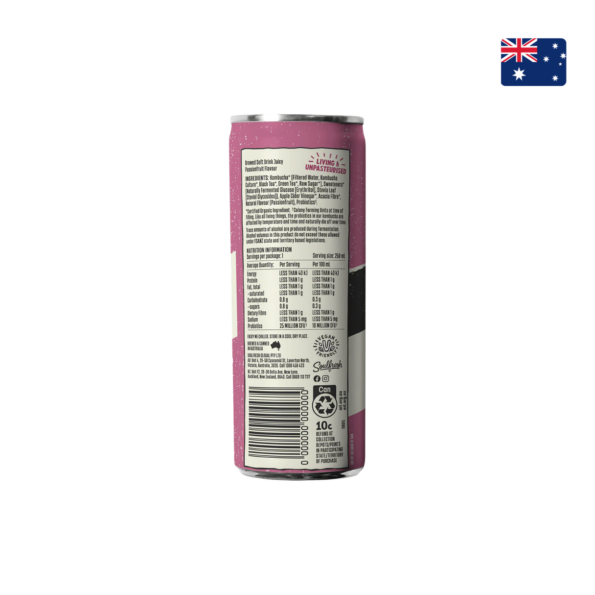 Lo Bros - Organic Kombucha Passionfruit (4 x 250ml)
