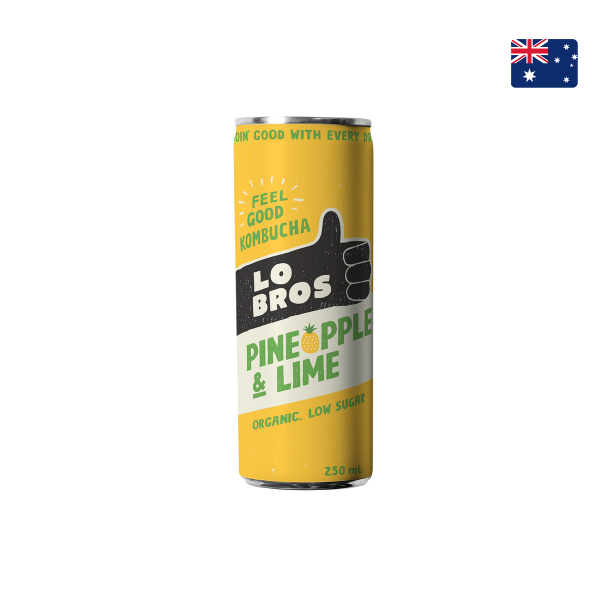 Lo Bros - Organic Kombucha Pineapple & Lime (4 x 250ml)