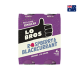 Lo Bros - Organic Kombucha Raspberry & Blackcurrant (4 x 250ml)