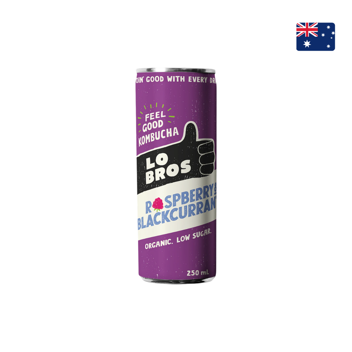 Lo Bros - Organic Kombucha Raspberry & Blackcurrant (4 x 250ml)
