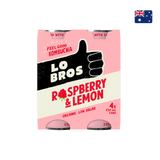 Lo Bros - Organic Kombucha Raspberry & Lemon (4 x 250ml)