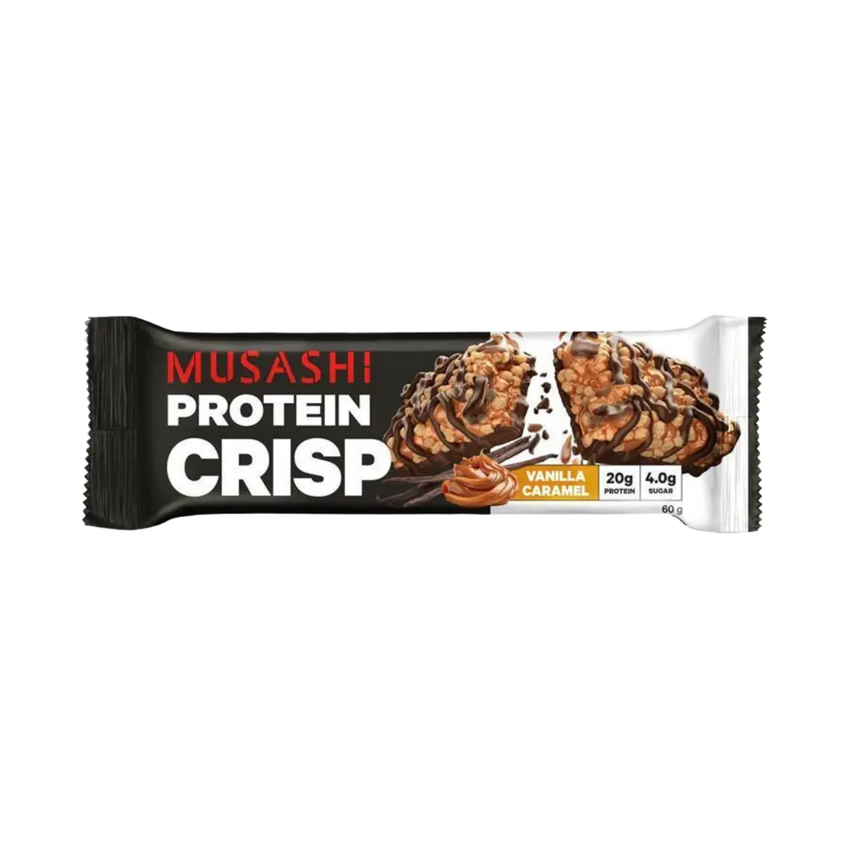 Musashi Protein Crisp Bar  (Vanilla Caramel, 60g)