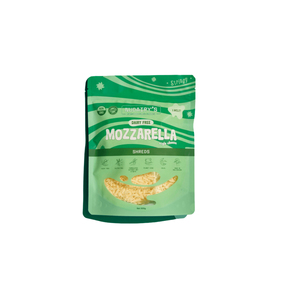 Nudairy Dairy-Free Shredded Mozzarella (Chilled, 300g)