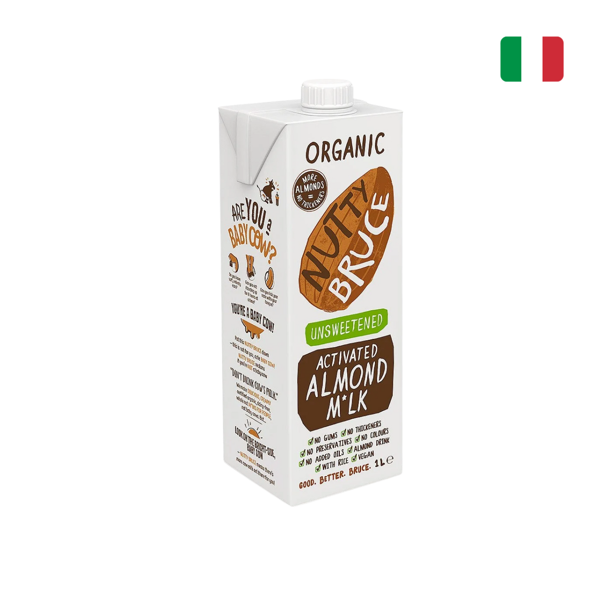 Nutty Bruce Organic Unsweetened Activated Almond Milk 1L