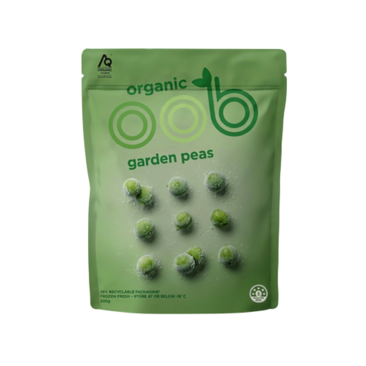 OOB Frozen Organic Garden Peas (Frozen, 400g)