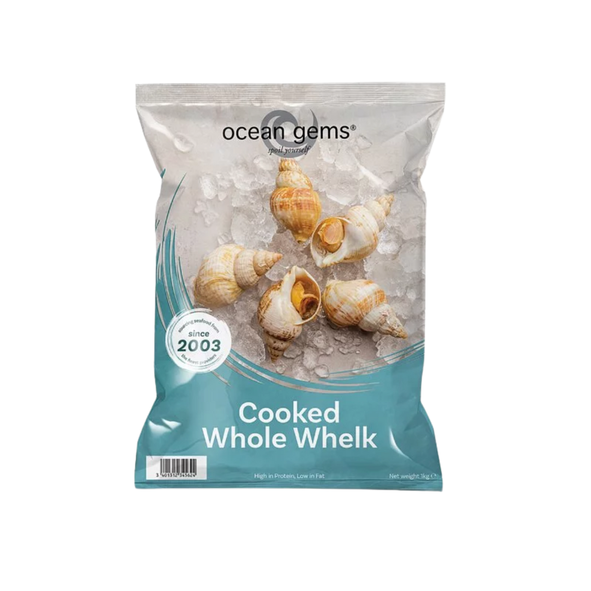 Ocean Gems Cooked Whole Whelk (Frozen, 20-40pcs, 1kg)