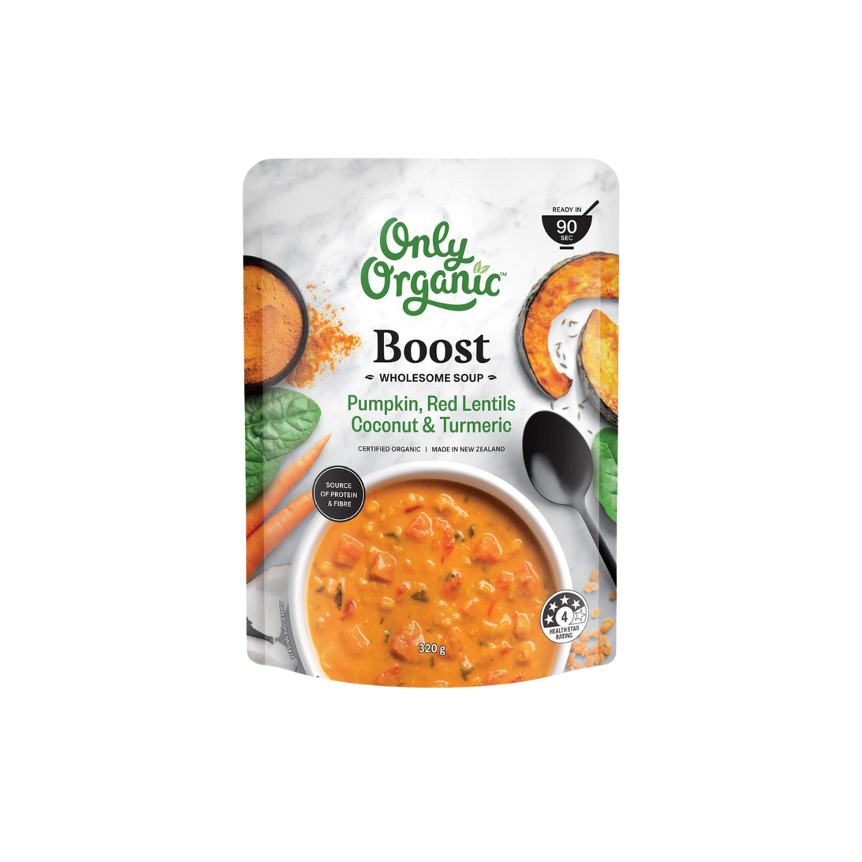 Only Organic Organic Pumpkin Red Lentils Coconut & Turmeric (320g)