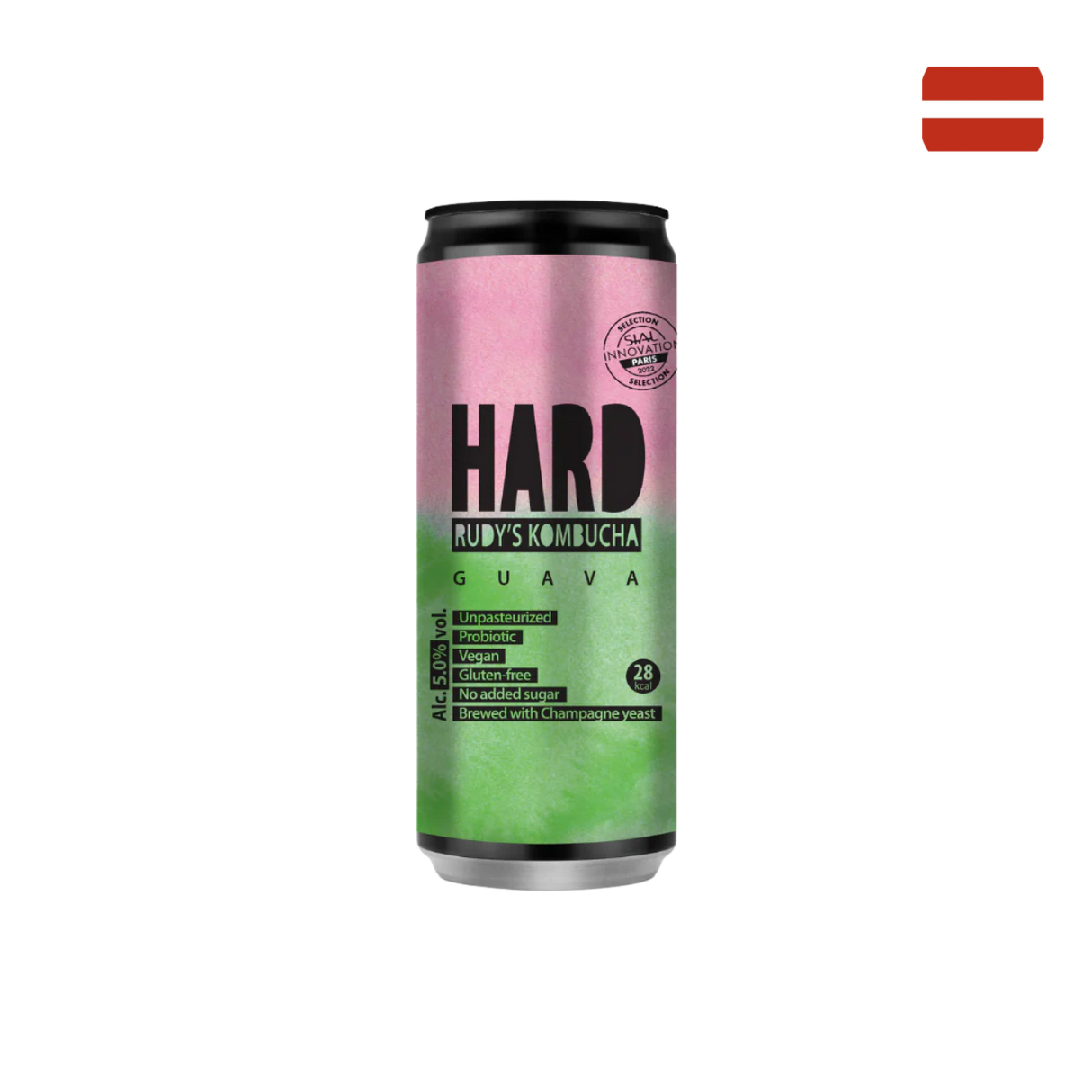 Rudy's Kombucha - HARD Guava Alc. 5,0% ABV (330ml)