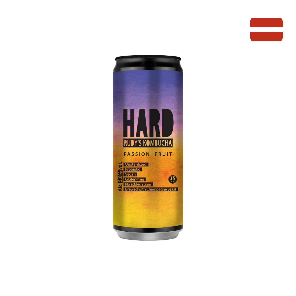 Rudy's Kombucha - HARD Passionfruit Alc. 5,0% ABV (330ml)