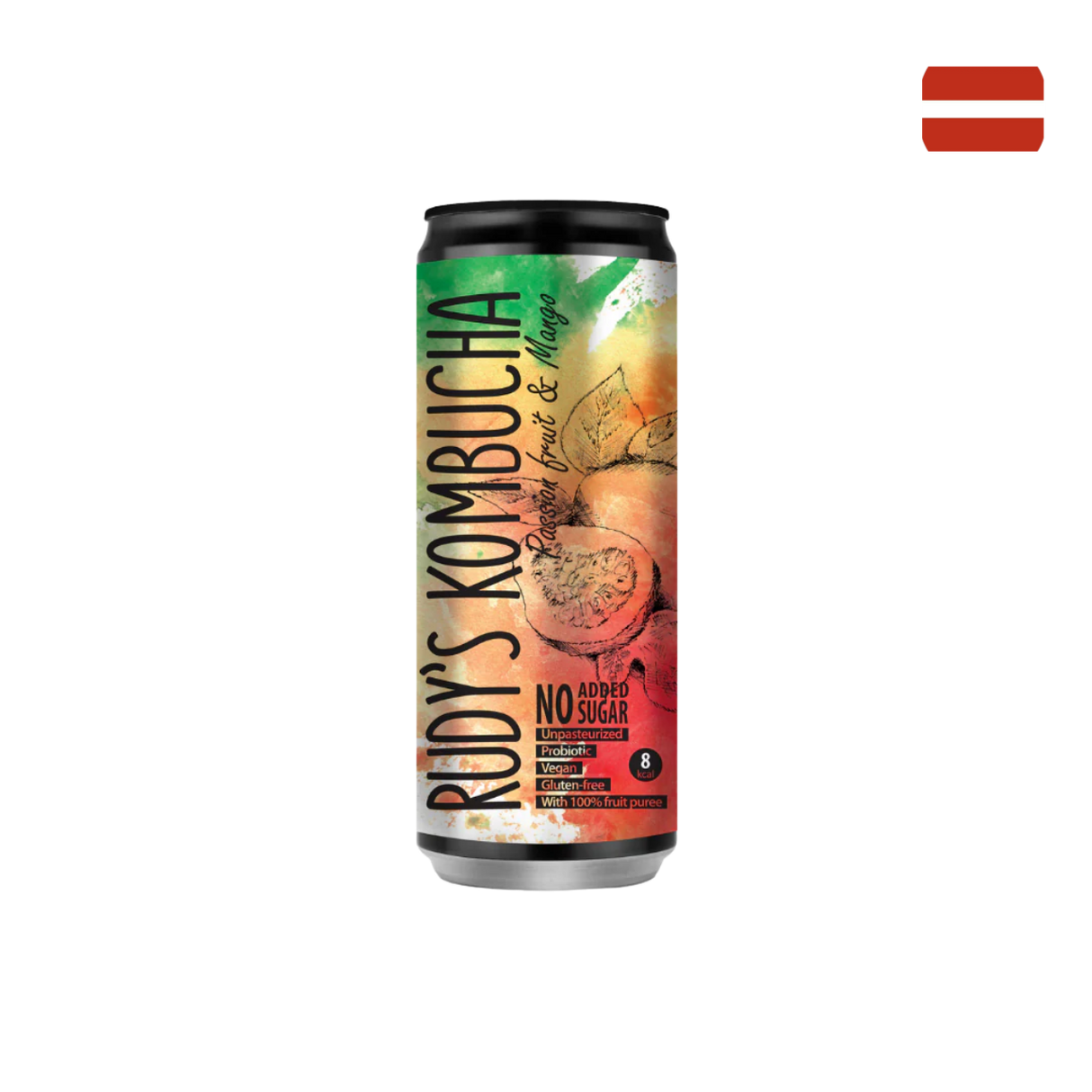 Rudy's Kombucha - Passion Fruit & Mango (330ml)