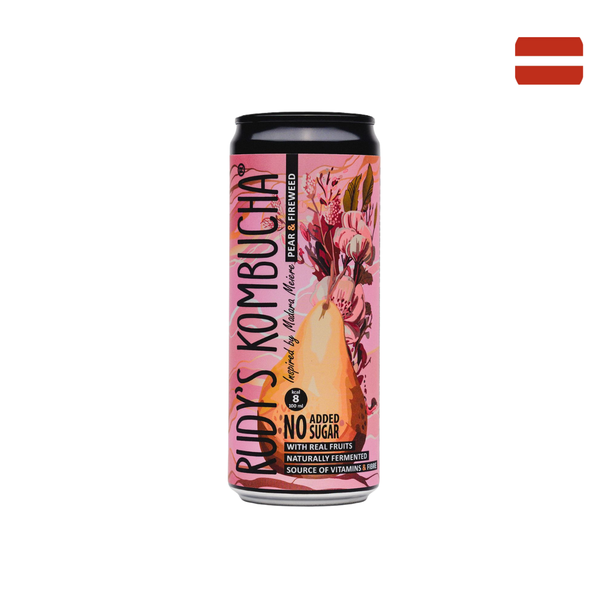 Rudy's Kombucha - Pear & Fireweed (330ml)