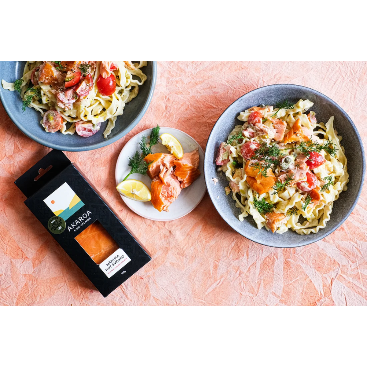 Akaroa New Zealand Hot Smoked Manuka King Salmon Portion (Chilled, 130g)