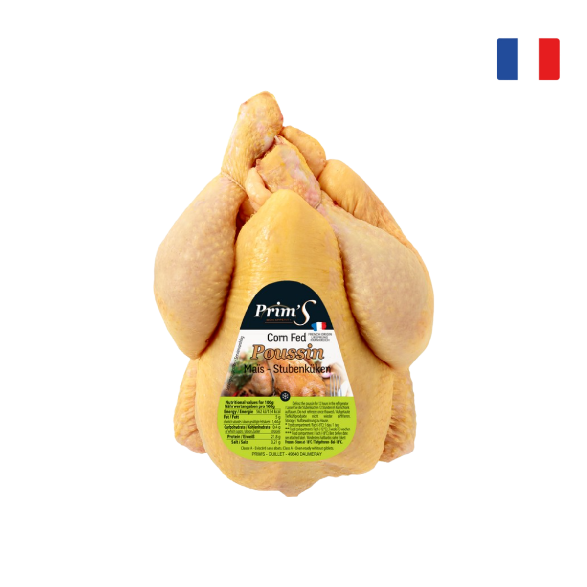 PRIM'S French Yellow Spring Chicken (Frozen , 400g)