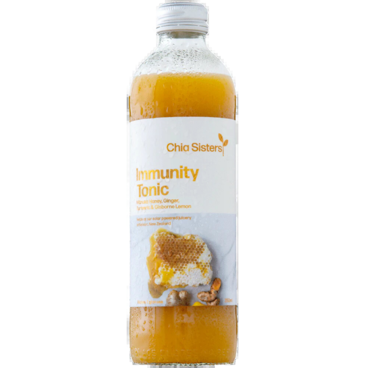 Chia Sister Immunity Hot Tonic -Mānuka Honey, Ginger, Turmeric & Gisborne Lemon (350ml)