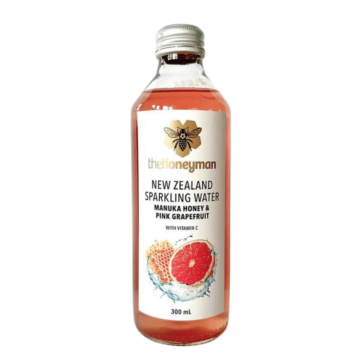The Honeyman Manuka Honey & Pink Grapefruit Sparkling Water (300ml)